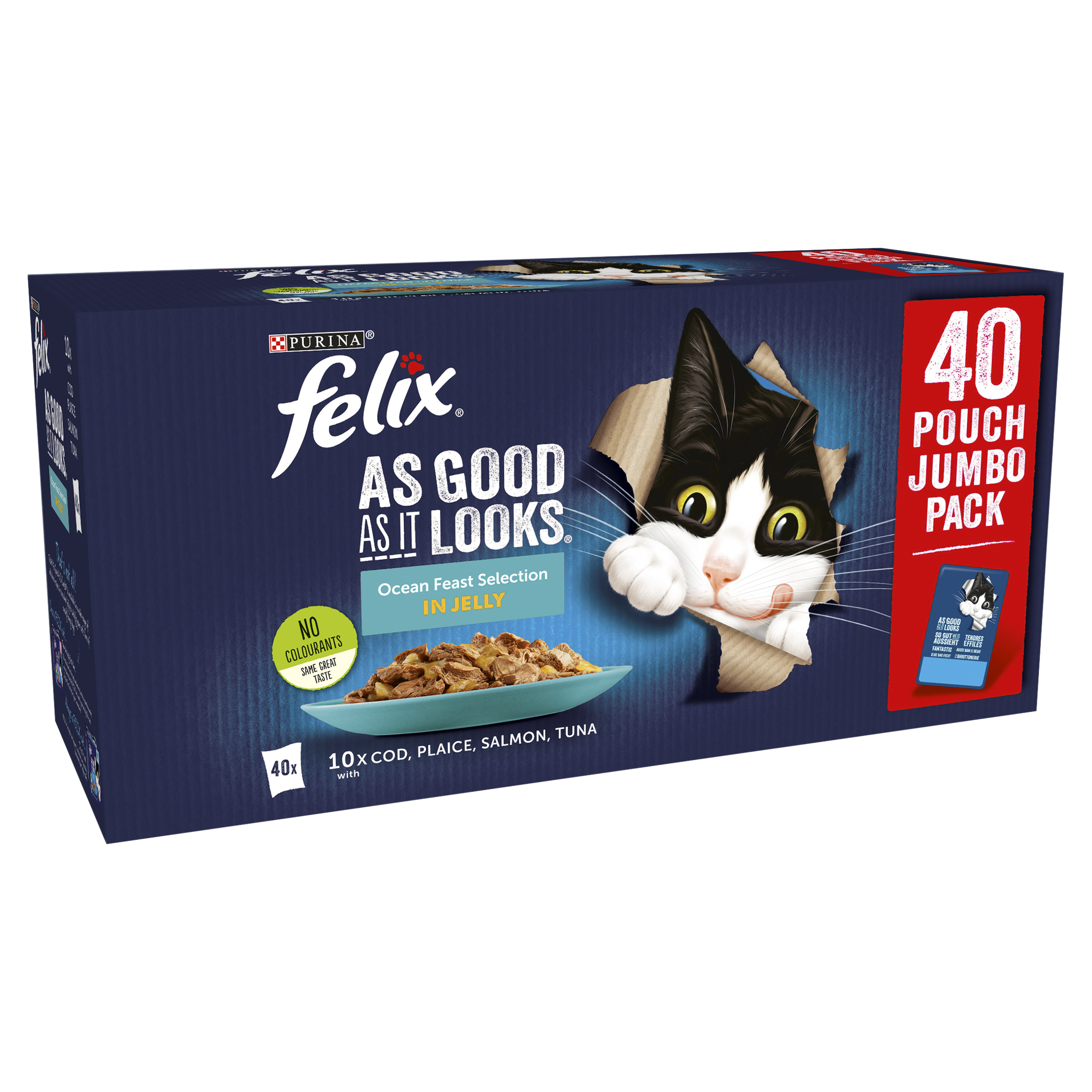 Felix AGAIL Cat Pouch - Ocean Feasts Multipack 100g 40pk x 1