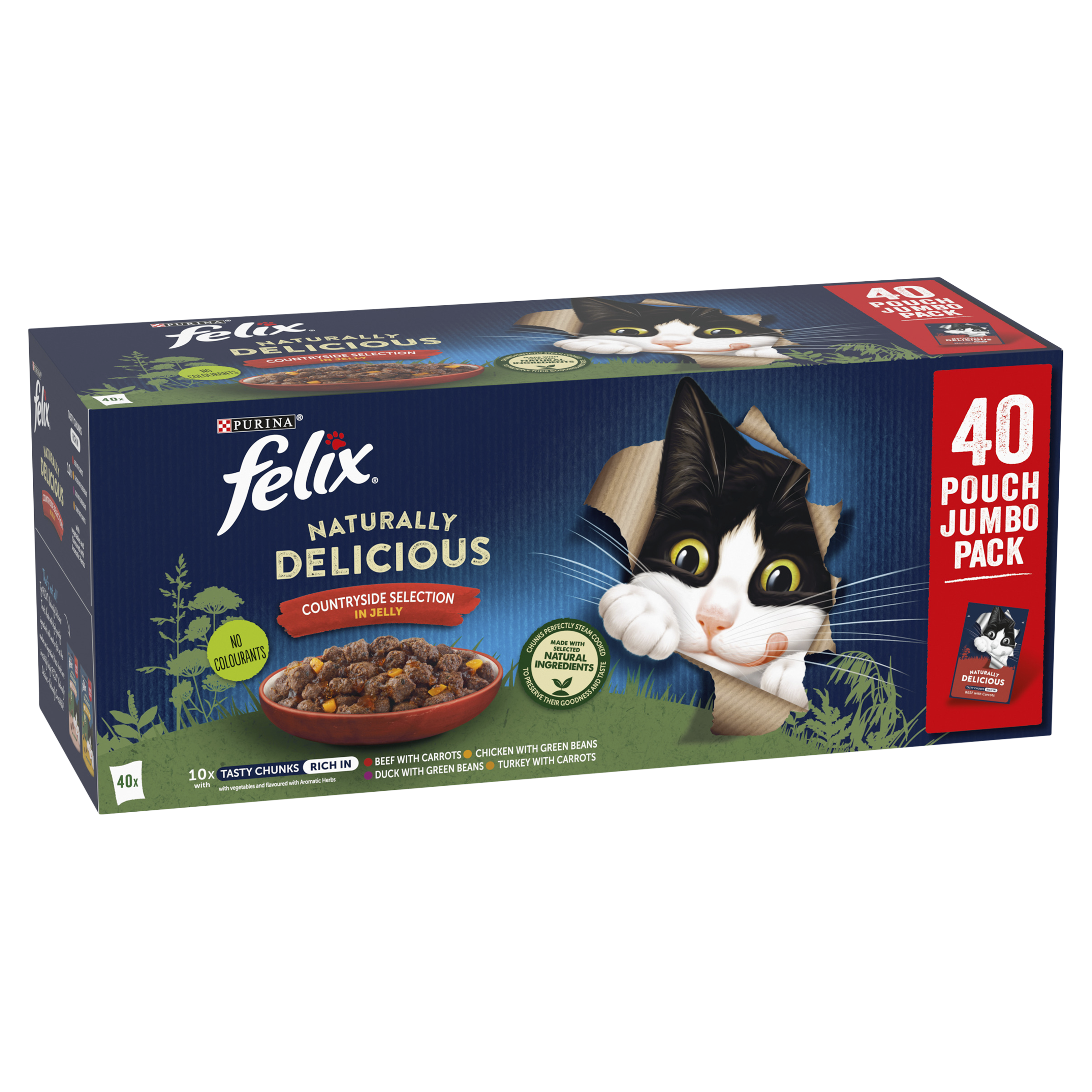 Felix Pouch Naturally Delicious Countryside Selection in Jelly 80g x 40