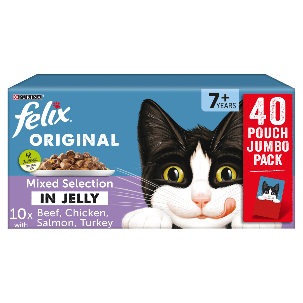 Felix Pouch SENIOR Mixed Selection in Jelly 100g 40pk x 1
